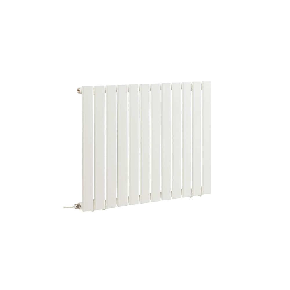 Milano White 800W Horizontal Single Flat Panel Electric Radiator 635X840mm