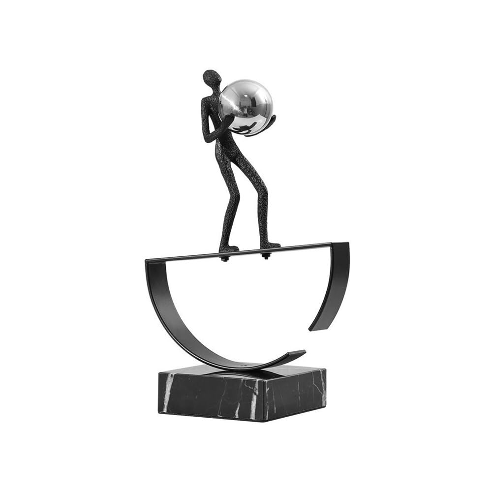 NIUHUAHUI Desktop Ornaments, Abstract Figurative Figurines Aluminum Alloy Art Sculptures Office Desktop TV Cabinet Decorations