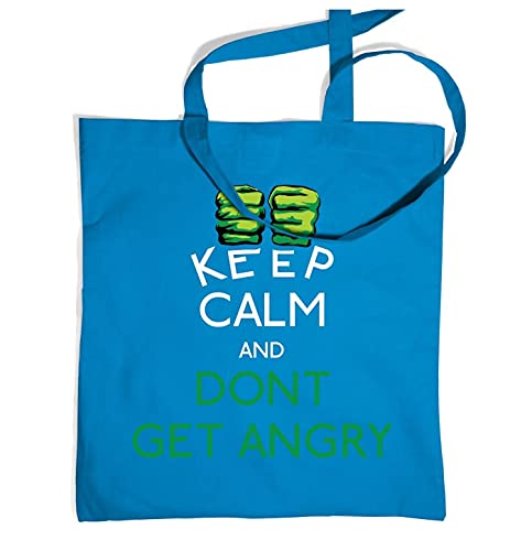 Keep Calm And Don't Get Angry Tote Bag - Cornflower Blue One Size Tote Bag