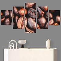 SIGNWIN 5 Panel Canvas Wall Art Abstract Colorful Decorative Elements Modern Artwork for Home Decorations Ready to Hang - 60