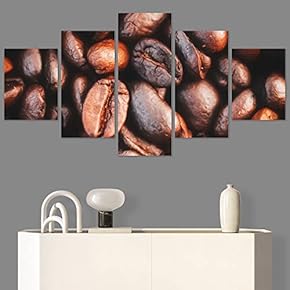 SIGNWIN 5 Panel Canvas Wall Art Abstract Colorful...