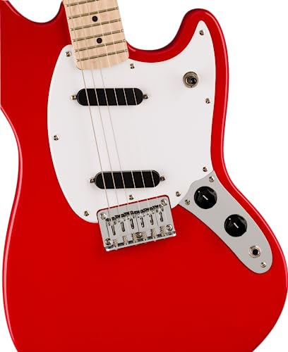 Image of Squire Sonic Mustang Electric Guitar, Torino Red, Maple Fingerboard