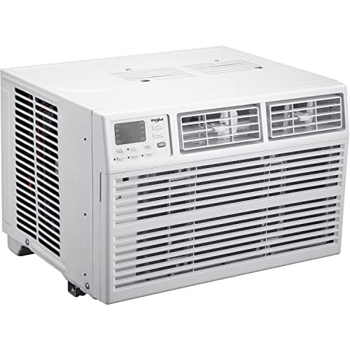 Whirlpool Energy Star 15,000 115V Window-Mounted Air Conditioner With Remote Control Ac For Rooms Up To 700 Sq.ft Lcd Display Auto-Restart 24H Timer White, 15000 Btu #TOP6