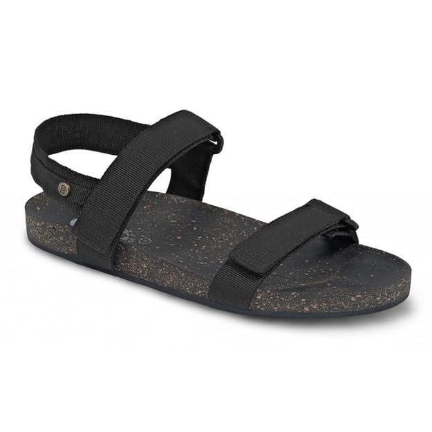 Women's Webbing Strap Cork Sandals | Adjustable Slingback Flat Sandal | Water-Friendly Straps | 15mm Rubberised Cork Arch Support Lightweight TPR Sole Footwear Slides-image-12