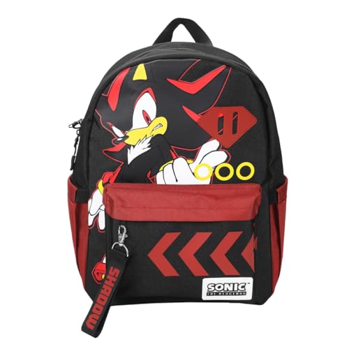 Bioworld Sonic The Hedgehog Shadow Character Art 16.5 Adult Black Backpack