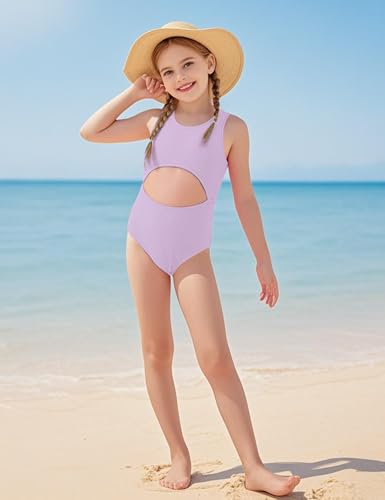 Kilymosy Girls Swimsuit One Piece Bathing Suits Beach Swimwear for 6-14 Years2