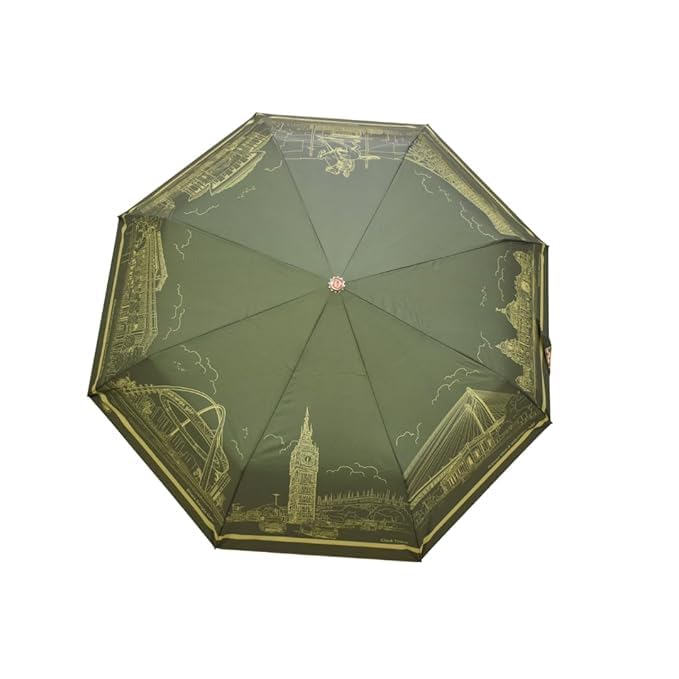 Mohendra Dutt & Sons 3 Fold 23 Inches Kolkata Print Umbrella (Any One Random Color)-image-37