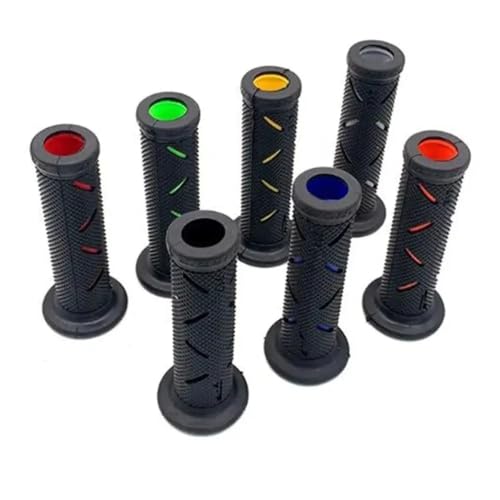 Poignées guidon moto 22 mm en caoutchouc antichoc noir pour le remplacement de votre guidon - 3