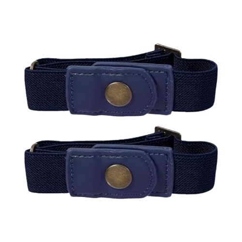 2 Pcs Invisible No Buckle Belt Adjustable No Buckle Belts Side Belt without Buckle Elastic Stretch for Men Women