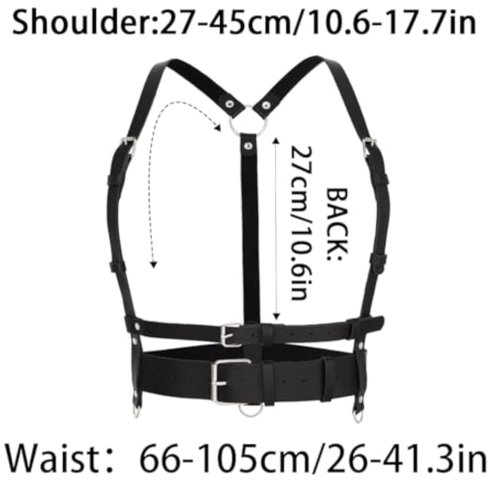 Punk PU Leather Body Chain Belt for Women