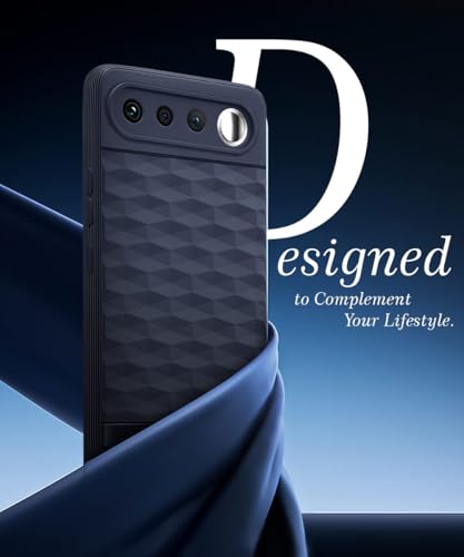 Image of WOW IMAGINE Back Cover for Realme 16 5G with Hexa Cube Design | Ultra Slim Soft Rubberised Case | Inner Velvet Fabric | Flexible Mobile Case | Camera Protection - Blue