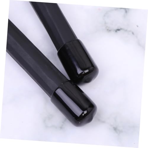 Baquetas de percusión de madera con mango de goma negro miniatura 3
