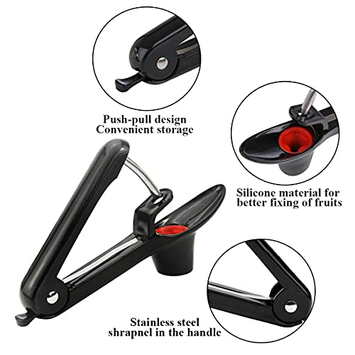 Taurusscrew Cherry Pitter Tool, Cherry Pit Remover Tool, Cherry Picker, Fruit Core Remover Design For Make Delicious Cherries Dishes And Cocktail Cherries (Black) #TOP2