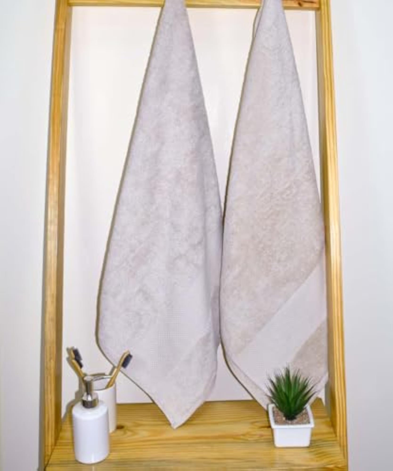 Dual-Pack Earthly Egyptian Cotton Plush Bath Sheet