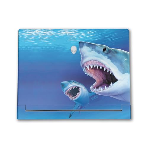 Image of Laptop Skin Compatible with Alienware X16 R2 (2024) - Great Whites - Premium 3M Vinyl Protective Wrap Decal Cover - Easy to Apply | Crafted in The USA by MightySkins
