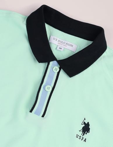 Image of U.S. Polo ASSN. Solid Slim Fit Polo T Shirts for Men - 100% Cotton, Half Sleeve Mens Tshirt