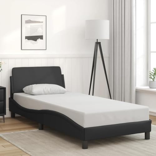 Generico Dover 373098 - Cubrecanapé negro de 90 x 190 cm, de piel sintética, camas y marcos para camas