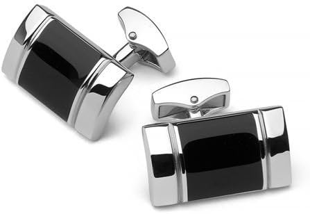 Cross Apogee Upper Class Black with Rhodium Accent Tuxedo Cufflinks by A.T. Cross