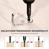 EZARC Zentrierbohrer Set Holz, 14 tlg Scharnierbohrer für Schrankscharniere – Ansicht 3