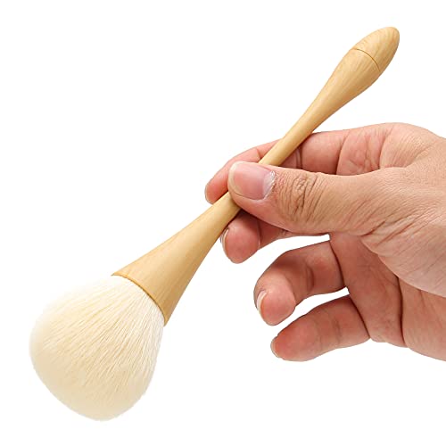 Nail Dust Brush for Nail Salon Nylon Hair Nail Dust Removal Brush with Wooden Handle