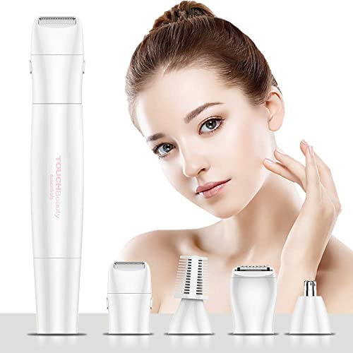 TOUCHBeauty Nose Hair Trimmer, 4 in 1 Electric Hair Trimmer, Facial Hair Removal for Women, Bikini Hair Removal, Eyebrow Hair Trimmer, Travel Case TB-1753