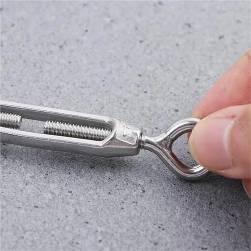 20 Piezas Tensores con Gancho Ojo en Acero Inoxidable 304 para Tensión de Cable Alambre miniatura 5