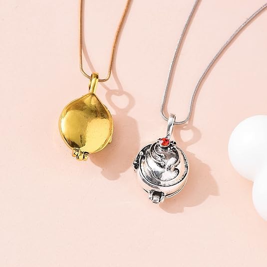 Necklace Pendant Silver Plated Vampire Locket Diaries Necklace - Image 2