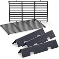 7635 Flavorizer Bars & 7637 Grill Grates for Weber GS4 Spirit II 200 Series, Replacement Parts for Weber Spirit & Spirit II E-210 E-220 S-210 with Front Controls, 15.3" Flavorizer Bars & 17.5" Grates