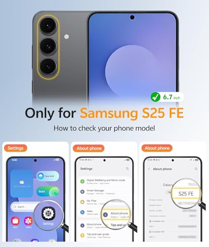Image of ShieldTech Back Cover Case for Samsung Galaxy S25 FE 5G | Back Cover with Mag-Safe | Transparent & Black Mobile Phone Back Case Cover for Samsung Galaxy S 25 FE / S25 FE | Anti Yellow TPU Back Cover