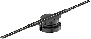 42cm 3Dホログラムディスプレイファン、2枚羽根LEDライト3Dホログラフィックディスプレイ裸眼立体視 リアルな画像