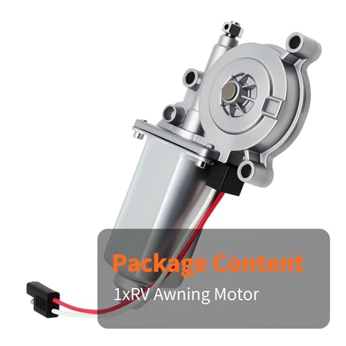 Image of Replacement of RV Awning Universal Motor 75-RPM 12V DC with Unidirectional 2-Way Connector Compatible with Solera 373566