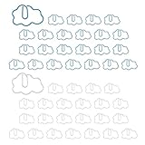 OWLFAVO 48pcs Cloud Shape Paper Clips with Clear Box, Blue and White, Funny Cute Paperclips Bookmarks Planner Clips for Fun Office Supplies College Gifts Wedding Decoration