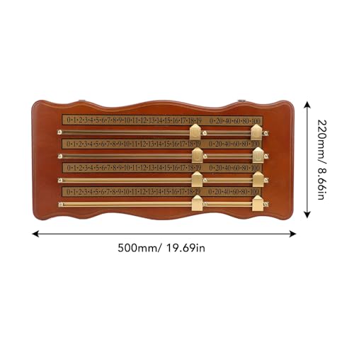 Marcador para billar de madera de alta densidad, diseño de 4 pistas miniatura 2
