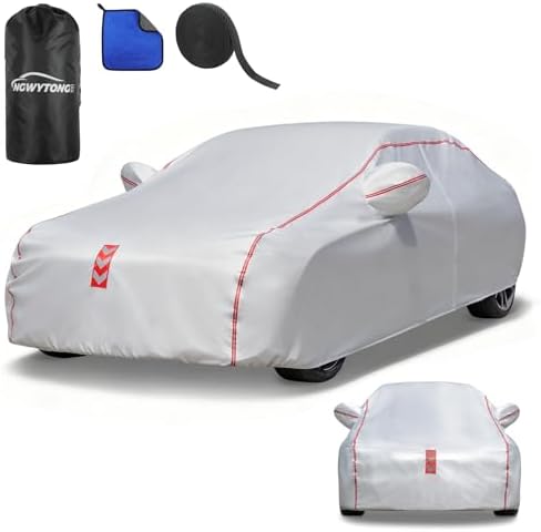Car Cover, 360° Underbody Wrap Design, All-Weather Waterproof Car...