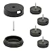 Produktbild Wagner QuickClick® Kunststoffgleiter Möbelgleiter Stuhlgleiter 4er-Set zum Anschrauben - 4X Basis+Schraube+Gleiteinsatz austauschbar - Kunststoff Black - Durchmesser Ø 25 mm - Made in DE - 15807200