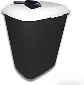 Porta Ração Pet 20kg Hermético para Cachorro e Gato com Pá Dosadora Antiformiga (Preto 20kg)