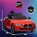 12V Ride On Car for Kids，Licensed BMW M4 Battery Powered Vehicle Car for Boys and Girls, with Remote Control,3 Speed,Led Light,(red)