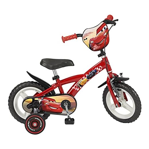 TOIMS Boys Pik&Roll Cars barncykel 12 tum, röd