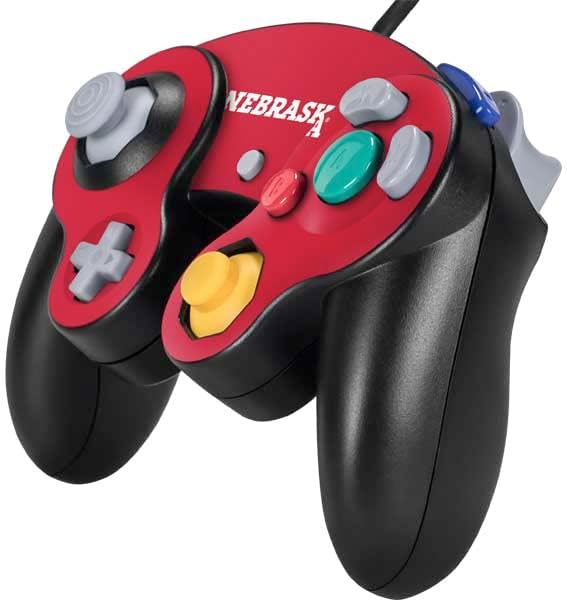 Skinit Decal Gaming Skin Compatible with Nintendo Gamecube Controller - Officially Licensed College Nebraska Red Design