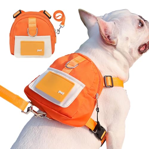 Sillín para perro, bolsa de sillín para perros | Arnés para mascotas con mochila de sillín autotransportista – Arnés de mochila de sillín para perros, cómodo para viajar, correr,