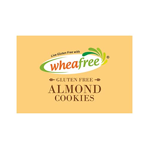 Image of Wheafree Gluten Free Almond Cookies (Pack of 3 x 200g each) | Tasty, Crunchy & Flavoured Cookies | Best Tea Time Snacks | Nutritious | Gluten Free