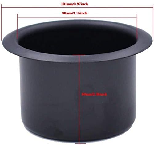 2Pcs Metal Sofa Recliner-Handles Cup Holder Insert Replacement Drink Can Holder for Sofa Boat Rv Couch Car Truck Poker Table, Black