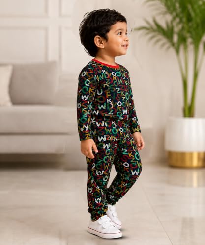 Image of 3BROS BodySuit /Dress for Boys /Girls Full Pajama & Casual Full Sleeves Night Suit Top Combo Kids Set