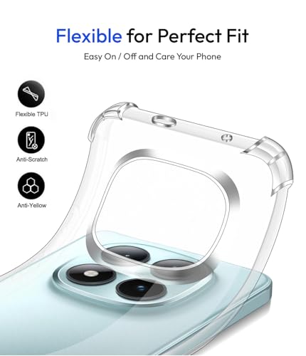 Image of KAPAVER Essential Back Cover Case Compatible with Redmi Note 15 / Poco M8 - Clear (PC+TPU) (Redmi Note 15 / Poco M8 - Clear)