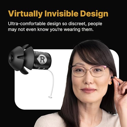 EARGO 8 Virtually Invisible Self-Fitting FDA-Cleared OTC CIC Hearing Aids - Most Advanced Model with Smart Sound Adjust and Sound Match Technology, Rechargeable, Lifetime Customer Support