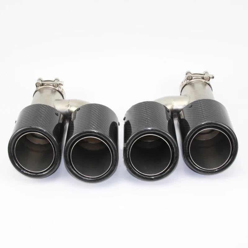 Tuyau d'échappement double sortie en acier inoxydable 304 pour tuning de voiture
