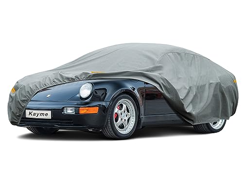 Image of Kayme Heavy Duty Car Cover Custom Fit Porsche 964 993 930 (1967-1997) Waterproof All Weather for Automobiles, Full Exterior Covers Sun Rain UV Protection.（Deliver About 3-10 Days）