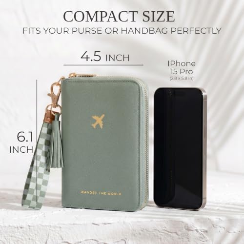ZICOTO All-in-One Travel Wallet with Wristlet