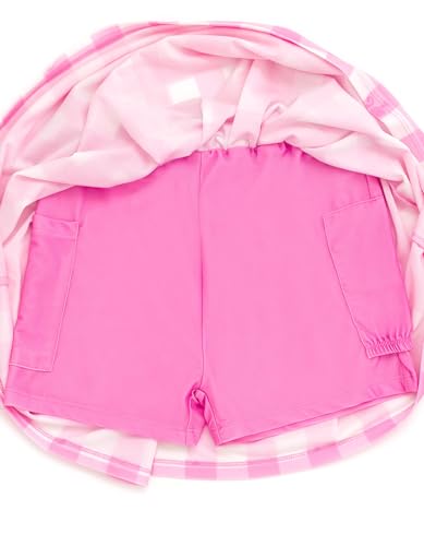 Barbie Big Girls Tank Top and Pleated Skort Outfit Set Checkered Pink 14-16 - image 6
