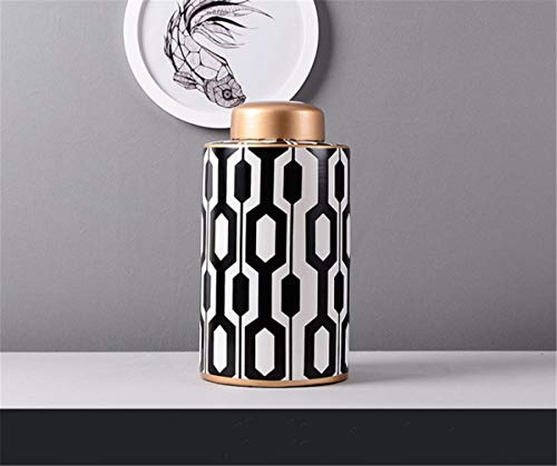 Keramische Vaas Woonkamer Wijnkast Thuis Tv Kast Entree Aanrecht Vaas Gedroogde Bloem Simulatie Bloem Decoratie Vaas 32x17x17 Cm, 27x17x17 Cm, 2 Stks - Afbeelding 6